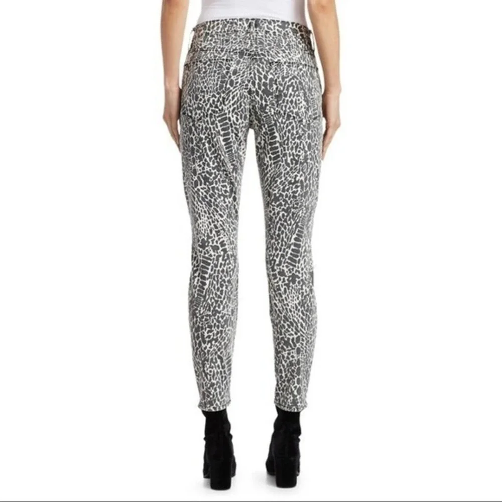 Frame Jeans Le High Skinny Abstract Animal Print Noir Multi Size 26 Y2K Work NEW